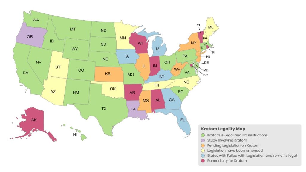 Kratom Legality Map